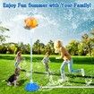 Kids Water Spray Sprinklers Helicopter Set Outdoor Summer Toys Backyard Garden Airplane Launcher Games for Kids Ages 3+(Orange)