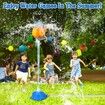 Kids Water Spray Sprinklers Helicopter Set Outdoor Summer Toys Backyard Garden Airplane Launcher Games for Kids Ages 3+(Orange)