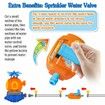 Kids Water Spray Sprinklers Helicopter Set Outdoor Summer Toys Backyard Garden Airplane Launcher Games for Kids Ages 3+(Orange)