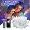 4 in 1 Aurora Galaxy Star Projector Night Light Snail Kid Night Lights for Bedroom with Remote/Music Bluetooth Speaker/Colors Changing(White)