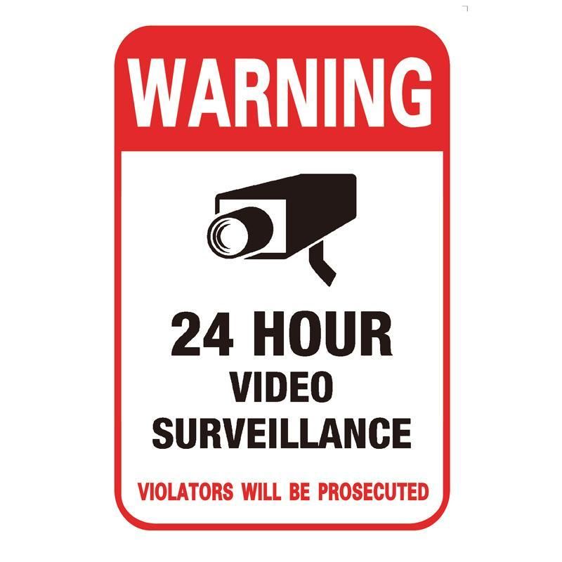 10-Pack 24 Hour Video Surveillance Signs for Security Cameras: High-Visibility, Durable, Easy to Install, Deter Crime and Protect Your Property