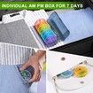 Large Daily Pill Cases Organizer: 7 Day,2 Times a Day for Pills/Vitamin/Fish Oil/Supplements (Rainbow)
