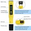 High Accuracy Digital PH Meter with Wide 0.00-14.00PH Range and High Accuracy for Water Quality,Hydroponics,Aquariums,Drinking Water,RO System,Fishpond,Swimming Pool