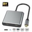 USB-C to Dual HDMI Adapter Connects USB-C device to 2 external HDMI displays Expands your workspace for multitasking & presentations
