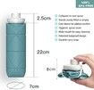 20oz BPA-Free Silicone Travel Water Bottle: Foldable and Leak-Proof Green