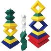 3D Stacking Pyramid Building Toys and Brain Teaser for Kids and (60 Pieces)