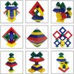 3D Stacking Pyramid Building Toys and Brain Teaser for Kids and (60 Pieces)