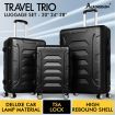 ALFORDSON Luggage 3PCS Set Suitcase Trolley TSA Carry on Hard Case Black