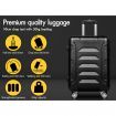 ALFORDSON Luggage 3PCS Set Suitcase Trolley TSA Carry on Hard Case Black