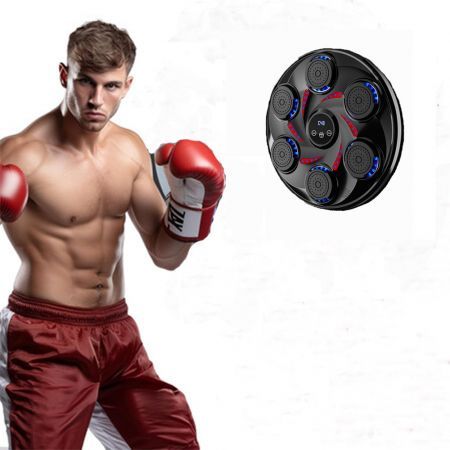 Music Boxing Machine, Gift for Kids, LED Smart Bluetooth Boxing Machine Wall Mounted for Parent-Child Interaction & Family Entertainment