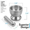 Effortless Pill Crushing and Grinding: 304 Food Grade Stainless Steel Mortar and Pestle Set