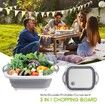 Collapsible  Chopping Basin and Cutting Board: Space-Saving Solution for Camping, Picnics, and Outdoor Activities