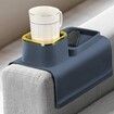 Couch Armrest Cup Holder: Portable Drink Tray for Blue Couches and Sofas