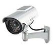 Solar Powered Realistic-looking Dummy Security Camera with LED Blink Light, Quick and easy to instal-Silver