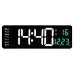 16 Inch Digital Wall Clock with Large LED Display, Dual Alarms Remote Control, Date Week Temperature Functions