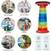 20-inch height Retractable Folding Stool: Portable and Durable for Outdoor Activities (550lbs Capacity)