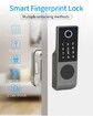 Enhanced Home Security Tuya Wifi Smart Door Lock: Fingerprint, Card, Password, and Key Access