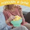 Discover the Green Silicone Microwave Popcorn Popper for Family Movie Nights and Convenient Popcorn Buckets