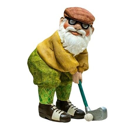 Resin Golf Gnome Statues for Garden - Craft Ornaments for Outdoor Décor