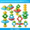 30-Piece Stacking Building Blocks: Preschool Learning Activities, Sensory STEM Toys for 2+ Year Olds