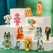 Blue-y Friends and Family Pack Toy Set, 12 Cute Dogs Action Figures for Kids Birthday Gift Fun Playtime