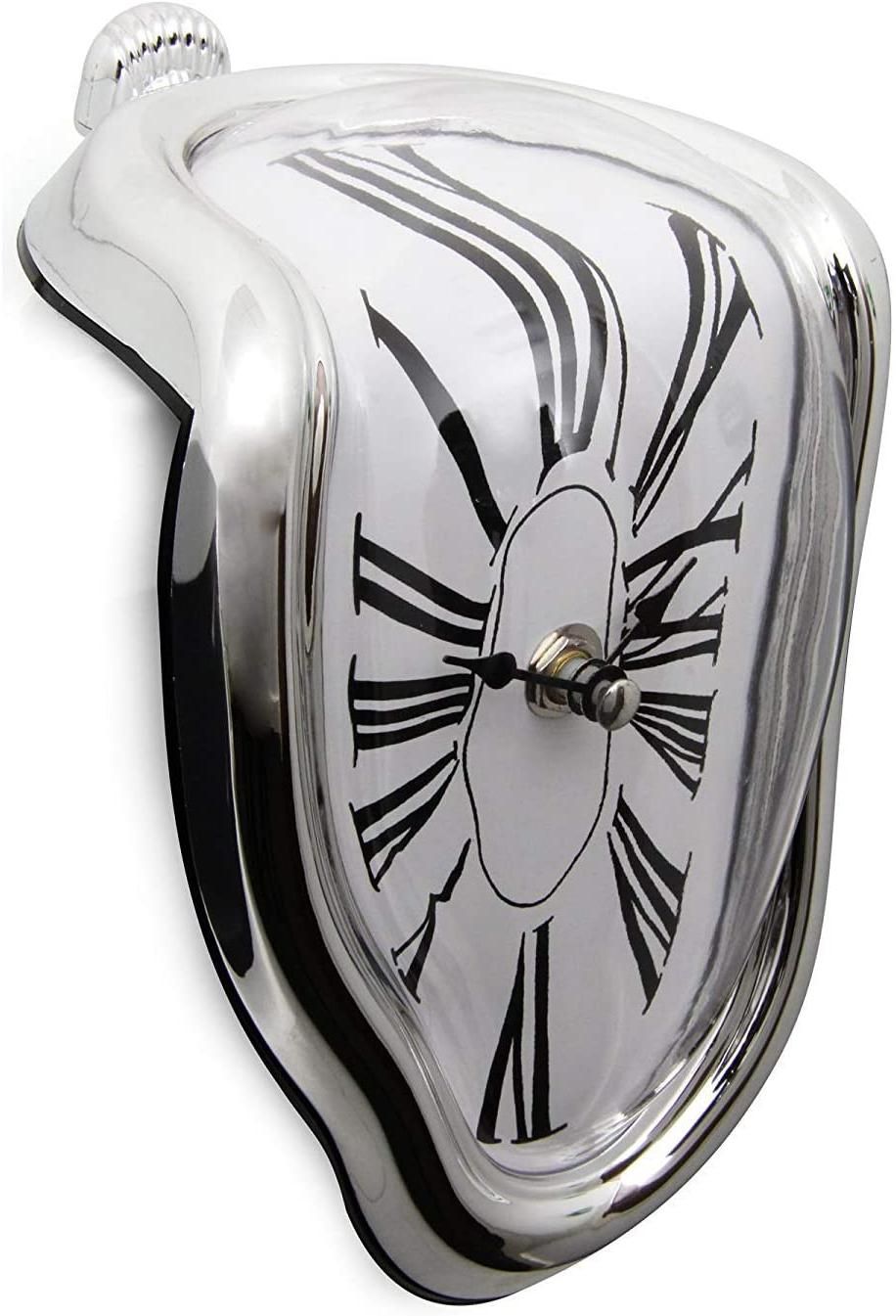 Salvador Dali Inspired Melting Clock: Decorative Table or Desk Clock with Flowing Time Design