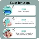 Well-Groomed Electric Nail Clipper for Thick Nails, Safe and Automatic Trimming