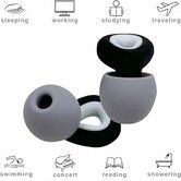 1 Pair Noise-Cancelling Ear Plugs for Restful Sleep, Soft & comfortable design for all-night wear