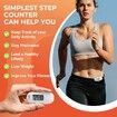 Accurate Step Counting 3D Pedometer,Walking Step Counter with Easy-to-read display,convenient strap attachment,Helps you stay motivated & reach fitness goals