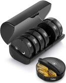7-Day Pill Organizer - Twice-a-Day AM/PM Pill Box with Large Capacity for Pills, Vitamins, and Supplements (Black