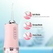 Portable Dental Cleaning Oral Irrigator, USB Rechargeable Water Jet Flosser with 4 Jet Tips, 220ml Capacity, and 3 Cleaning Modes