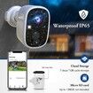 Battery Powered Wireless Outdoor Camera with 1080P Color Night Vision, AI Motion Detection for Home Security