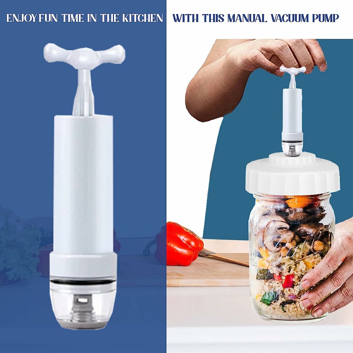 Vacuum Sealer for Mason Jars with Accessory Hose for Wide and Regular Mouths