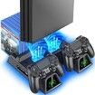 PS4 Cooling Fan and Vertical Stand with Charger: Keep Your Console and Controllers Cool and Organized