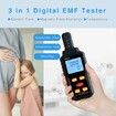 3-in-1 EMF Detector for Home, Office, and Ghost Hunting: Detects Electric and Magnetic Fields, Radio Waves, Easy-to-Read LCD Display, Compact and Portable