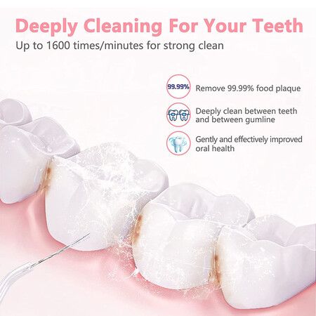 Portable Cordless Mini Water Teeth Cleaner Dental Irrigator for Travel and Home, Perfect for Braces and Gum Care
