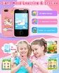 Smart Touch Screen Kids Phone with Dual Camera, Music, Games, and Learning Activities for for Girls 6-8 Great Gift Idea