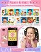 Smart Touch Screen Kids Phone with Dual Camera, Music, Games, and Learning Activities for for Girls 6-8 Great Gift Idea