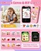 Smart Touch Screen Kids Phone with Dual Camera, Music, Games, and Learning Activities for for Girls 6-8 Great Gift Idea