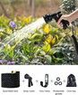 Expandable 100ft  Garden Hose with Multi-Function Nozzle, Leak-Proof Nano Rubber Latex Construction, and Durable Brass Connectors