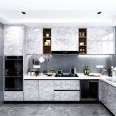 24" x 118" Grey Faux Marble Peel and Stick Countertop Covers