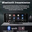 10" Touchscreen Dash Cam with Android Auto Mirror Link WiFi Bluetooth FM AUX TF Car Monitor HD 4K 1080P (TF Memory Card is Not Included)
