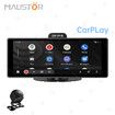 10" Touchscreen Dash Cam with Android Auto Mirror Link WiFi Bluetooth FM AUX TF Car Monitor HD 4K 1080P (TF Memory Card is Not Included)