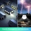 Bright LED Lighting Solar Rechargeable Emergency Light Bulbs for Indoor, Outdoor, and Camping