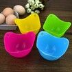 Set of 4 Nonstick Silicone Egg Poaching Cups for Perfect Poached Eggs