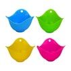 Set of 4 Nonstick Silicone Egg Poaching Cups for Perfect Poached Eggs