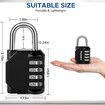 Secure 4-Digit Combination Padlock for School, Gym, and Outdoor Storage - Ideal for Lockers, Toolboxes, and Cabinets (Black)