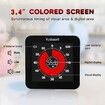 Rechargeable Digital Visual Timer with Bright 3.4" Color Screen for Time Management, Perfect for All Ages