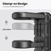 Adjustable Black Headphone Hanger - Rotating Clamp Stand for PC Gaming Headsets