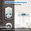 Smart Fingerprint Door Lock with Keypad for Front Doors (Silver)